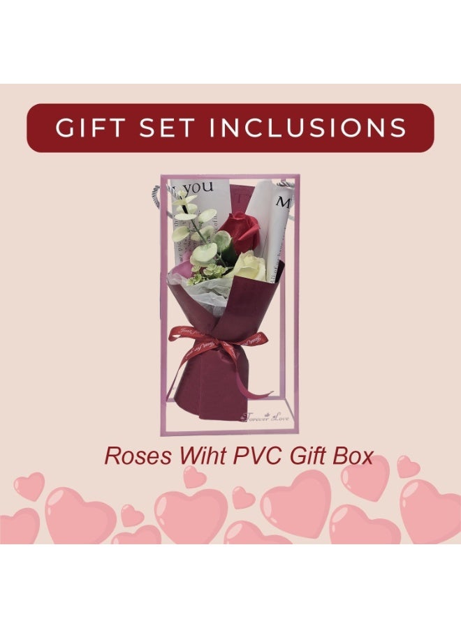 Home Smart Artificial Rose Bouquet Flower PVC Box Set – Realistic Silk Roses in Decorative Gift Box for Home, Wedding, Anniversary, Valentine’s and Special Occasions - Image 3